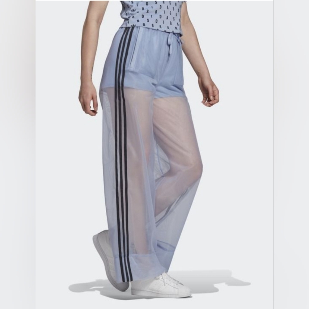 Adidas Originals Mesh Track Pants Chalk Blue UK 12 GP2161
